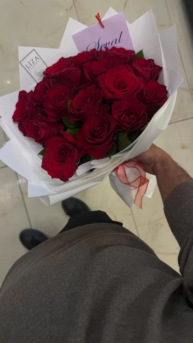 15li Kırmızı Gül buketi